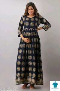 Product Name: *Classy Feeding Kurtis *Fabric: RayonBottomwear Fabric: No BottomwearBottom Type: No BottomwearSleeve Length: Three-Quarter SleevesStitch Type: StitchedFit/ Shape: MaternityPattern: PrintedCombo of: Single - size- M
