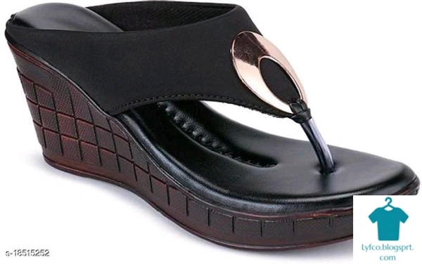 Product Name: *  Fashion Women's Wedges Sandal Casual Wear Heel Sandal Jet Black…*Material: Syntethic LeatherSole Material: EVAFastening & Back Detail: Slip-OnPattern: EmbellishedMultipack: 1 - IND-6