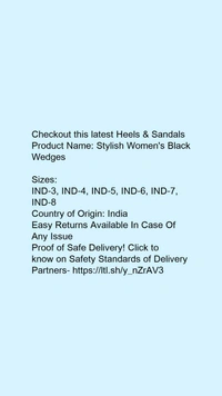 Product Name: *Stylish Women's Black Wedges* - IND-6