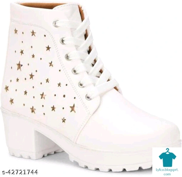 Product Name: *Girl's Stylish New trendy Latest Design Causal Boot Shoe For Women/Girls Chunky sole Lightweight Comfortable Fashion Boot For Women Boat Shoe For Women Outdoor Ankle Legth High Heel Boot Shoe For Women*Material: SyntheticSole Material: RubberPattern: Woven DesignFastening & Back Detail: Lace-UpMultipack: 1 - colour- black