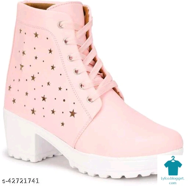 Product Name: *Girl's Stylish New trendy Latest Design Causal Boot Shoe For Women/Girls Chunky sole Lightweight Comfortable Fashion Boot For Women Boat Shoe For Women Outdoor Ankle Legth High Heel Boot Shoe For Women*Material: SyntheticSole Material: RubberPattern: Woven DesignFastening & Back Detail: Lace-UpMultipack: 1 - colour- black