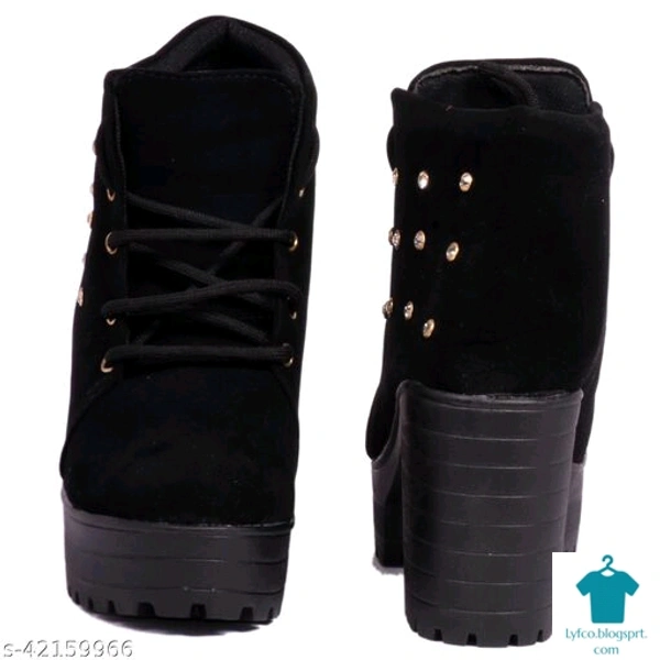 Product Name: *Fancy Women Boots*Material: SuedeSole Material: TprPattern: SolidFastening & Back Detail: Lace-Up - 8