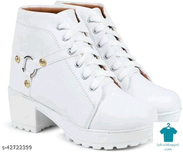 Product Name: *New Trendy, Stylish , Girl's High Heel , Comfortable and Fashionble ,Out Door , Boot Shoe's For Women/Girls , Ankle Length , LightWeight , Lace Up Casual , Boot For Women/Girls Boots For Women*Material: SyntheticSole Material: RubberPattern: Woven DesignFastening & Back Detail: Lace-UpMultipack: 1 - size- 4