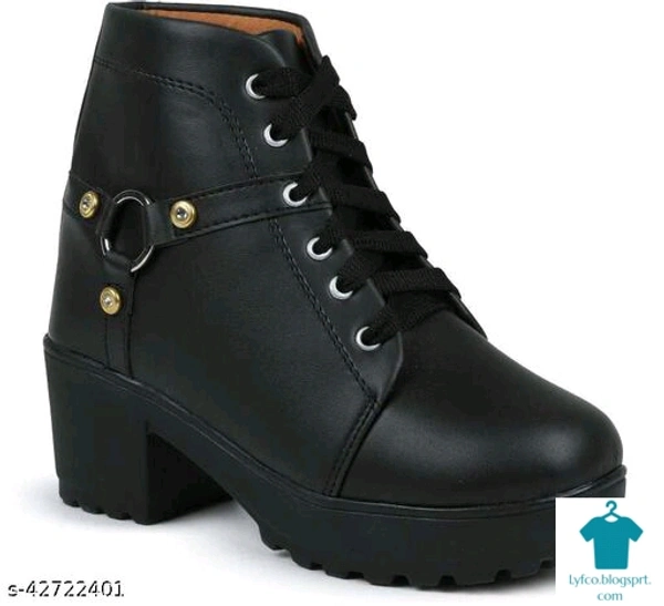 Product Name: *New Trendy, Stylish , Girl's High Heel , Comfortable and Fashionble ,Out Door , Boot Shoe's For Women/Girls , Ankle Length , LightWeight , Lace Up Casual , Boot For Women/Girls Boots For Women*Material: SyntheticSole Material: RubberPattern: Woven DesignFastening & Back Detail: Lace-UpMultipack: 1 - size- 4