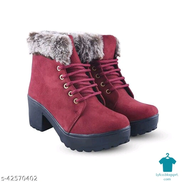 Product Name: *Womens & Girls Fur Casual Stylish Boots *Material: SyntheticSole Material: PvcPattern: SolidFastening & Back Detail: Lace-UpMultipack: 1 - 6