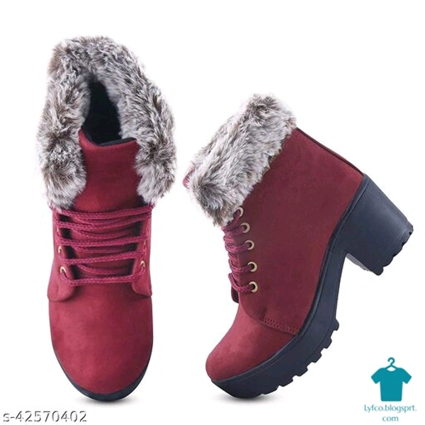 Product Name: *Womens & Girls Fur Casual Stylish Boots *Material: SyntheticSole Material: PvcPattern: SolidFastening & Back Detail: Lace-UpMultipack: 1 - 6