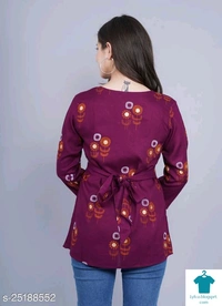 Product Name: *Trendy Ravishing Women Tops & Tunics*Fabric: RayonSleeve Length: Three-Quarter SleevesPattern: SolidMultipack: 1 - XXL