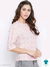 Product Name: *Austin Wood Women's Self Design Three-Quarter Sleeves Round Neck Top*Fabric: Cotton BlendSleeve Length: Three-Quarter SleevesPattern: Self-DesignMultipack: 1 - XL