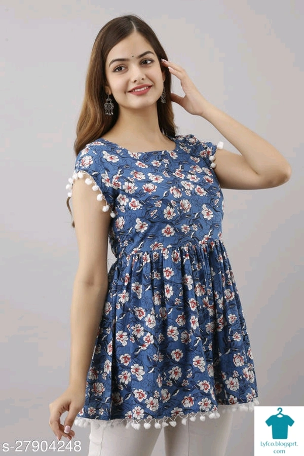 Product Name: *Trendy Sensational Women Tops & Tunics*Fabric: CrepeSleeve Length: Three-Quarter SleevesPattern: SolidMultipack: 1 - XXXL