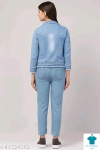 Product Name: *Denim Set Jacket and Jeans pant*Top Fabric: DenimBottom Fabric: DenimSleeve Length: Long SleevesMultipack: 1 - M