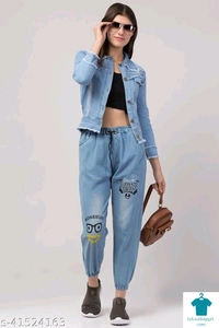 Product Name: *Denim Set Jacket and Jeans pant*Top Fabric: DenimBottom Fabric: DenimSleeve Length: Long SleevesMultipack: 1 - XL