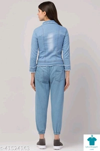 Product Name: *Denim Set Jacket and Jeans pant*Top Fabric: DenimBottom Fabric: DenimSleeve Length: Long SleevesMultipack: 1 - XL