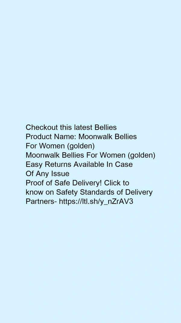 Product Name: *Moonwalk Bellies For Women (golden)*Moonwalk Bellies For Women (golden) - IND-5
