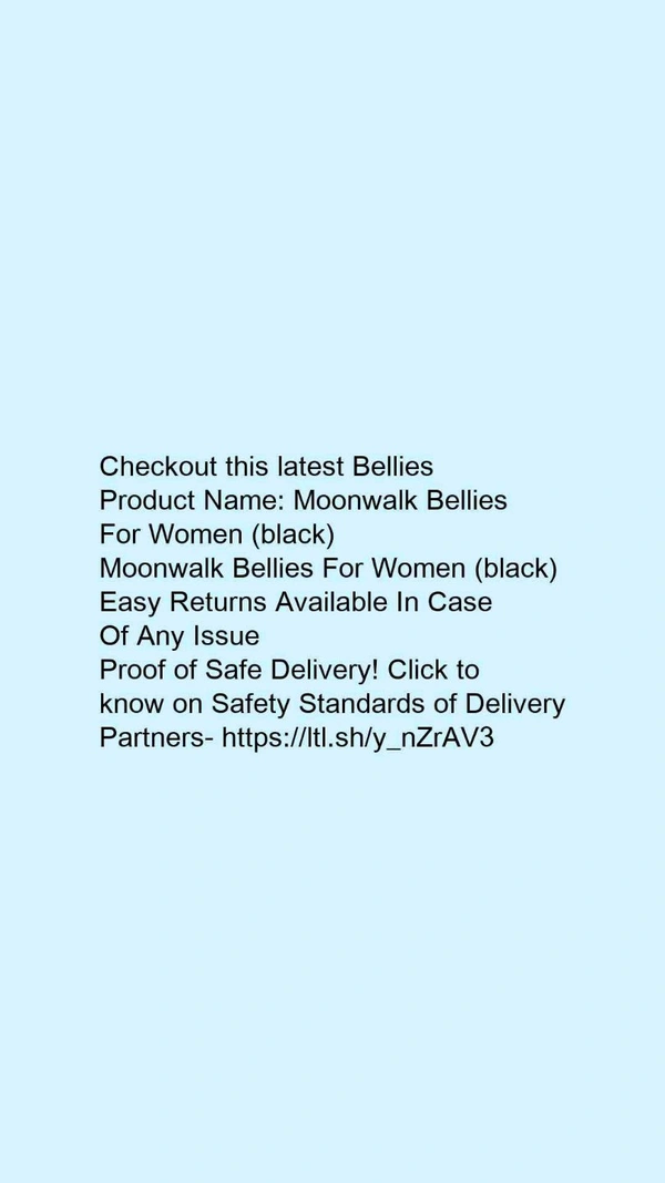 Product Name: *Moonwalk Bellies For Women (black)*Moonwalk Bellies For Women (black) - IND-6