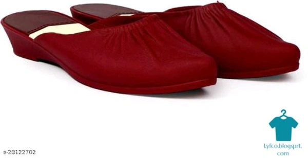 Product Name: *Elite Women Bellies & Ballerinas*Material: SuedeSole Material: TprPattern: SolidFastening & Back Detail: Open BackMultipack: 1 - colour- Dark red