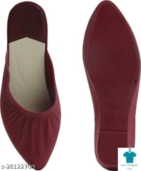 Product Name: *Elite Women Bellies & Ballerinas*Material: SuedeSole Material: TprPattern: SolidFastening & Back Detail: Open BackMultipack: 1 - colour- Dark red