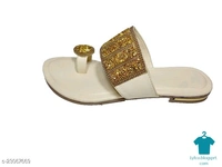Product Name: *Stylish Women's Gold Flats*Material: Mesh - IND-5