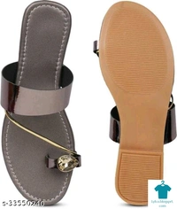 Product Name: *Voguish Women Flats*Material: SyntheticSole Material: TprPattern: SolidFastening & Back Detail: Slip-OnMultipack: 1 - IND-5