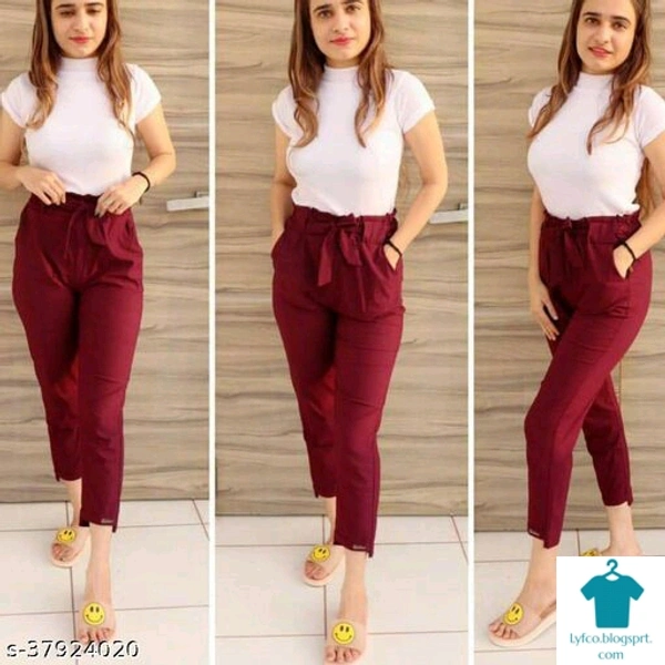 Product Name: *Urbane Designer Women Women Trousers *Fabric: PolycottonPattern: SolidMultipack: 1 - 26