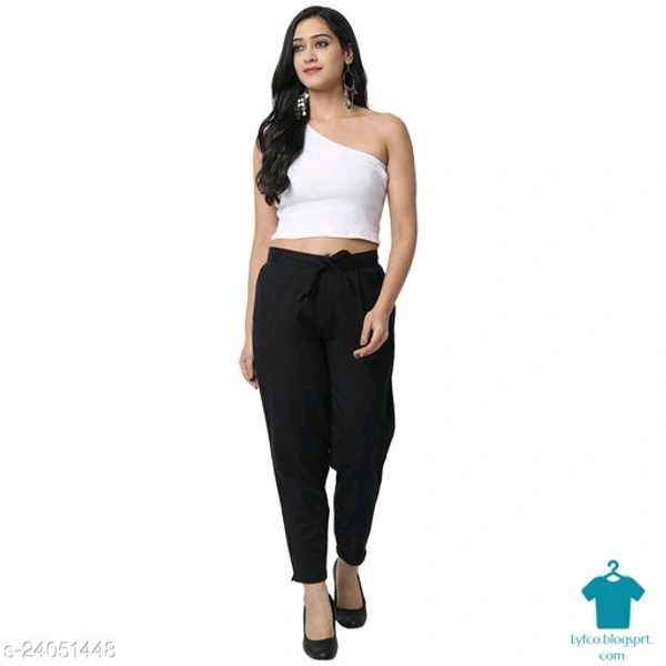 Product Name: *Urbane Fashionista Women Women Trousers *Fabric: Cotton BlendPattern: SolidMultipack: 1 - 32