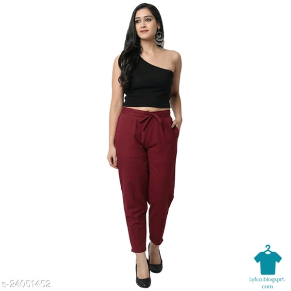 Product Name: *Urbane Fashionista Women Women Trousers *Fabric: Cotton BlendPattern: SolidMultipack: 1 - 32