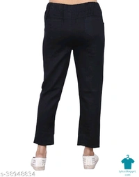 Product Name: *Trendy Latest Women Women Trousers *Fabric: CottonPattern: Dyed/WashedMultipack: 1 - 30