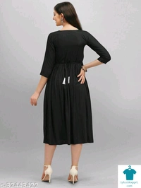 Product Name: *Fancy Designer Women Dresses*Fabric: RayonSleeve Length: Three-Quarter SleevesPattern: EmbroideredMultipack: 1 - XXL