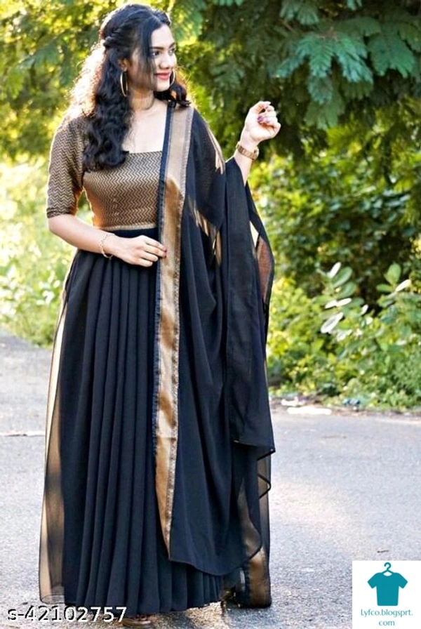 Product Name: *Fancy Sensational Women Gowns*Fabric: GeorgetteSleeve Length: Short SleevesMultipack: 2 - XXL