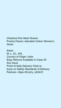 Product Name: *Adorable Cotton Women's Gown* - XL