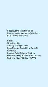 Product Name: *Women's Solid Purple Taffeta Silk Dress* - XXL