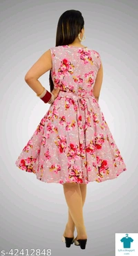 Product Name: *Comfy Partywear Women Dresses*Fabric: CrepeSleeve Length: SleevelessPattern: PrintedMultipack: 1 - XXXL