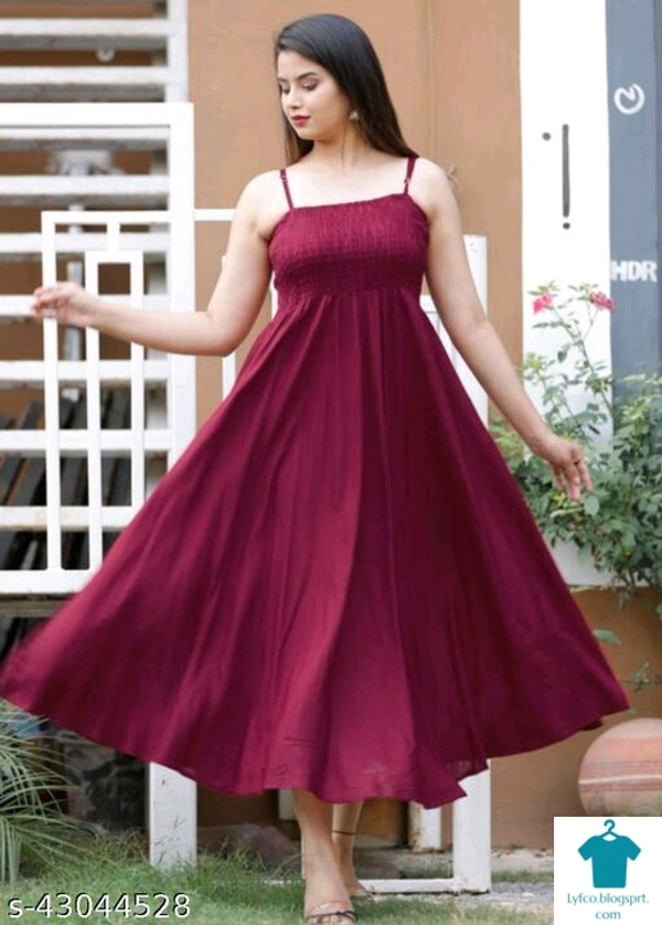 Product Name: *Classic Glamorous Women Dresses*Fabric: RayonSleeve Length: SleevelessPattern: SolidMultipack: 1 - XL