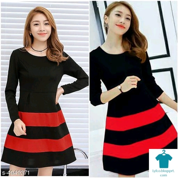 Product Name: *Printed Black Above Knee Dress*Sleeve Length: Long SleevesPattern: PrintedMultipack: 1 - M