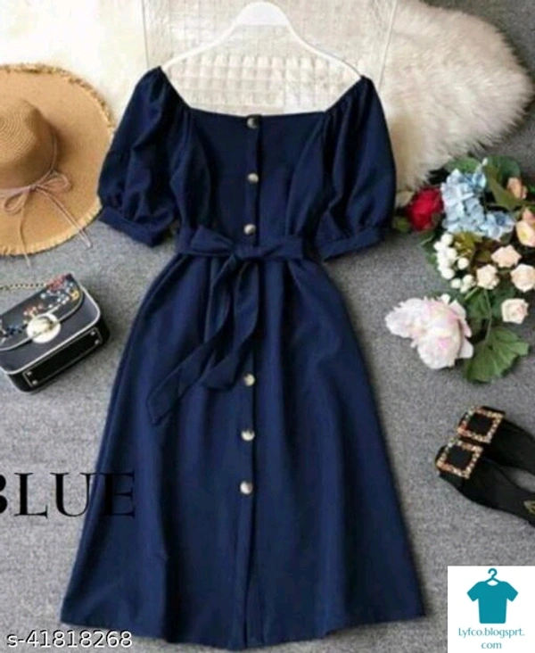 Product Name: *Trendy Sensational Women Dress*Fabric: RayonSleeve Length: Short SleevesPattern: SolidMultipack: 1 - XXL