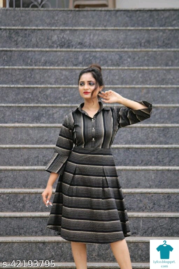 Product Name: *Trendy Retro Women Dresses*Fabric: CottonSleeve Length: Three-Quarter SleevesPattern: PrintedMultipack: 1 - XXL