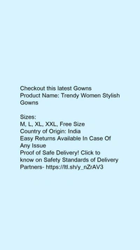 Product Name: *Trendy Women Stylish Gowns* - XXL