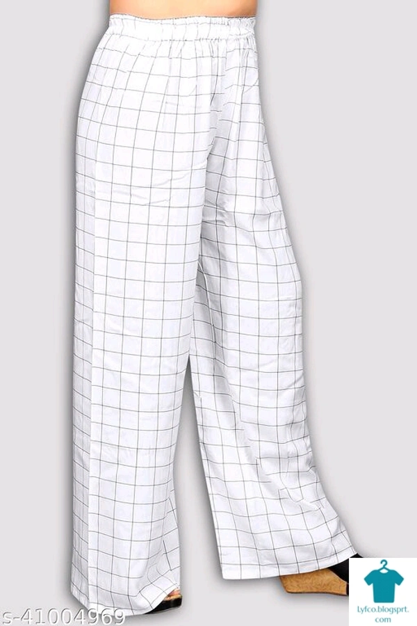 Product Name: *Stylish Modern Women Palazzos*Fabric: RayonPattern: PrintedMultipack: 1 - 36