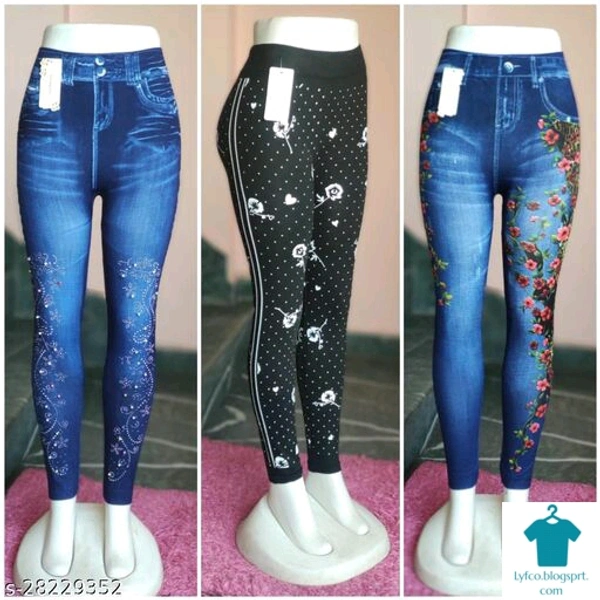 Product Name: *Trendy Stylish Women Jeggings*Fabric: Cotton Blend - 28