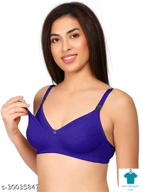 Product Name: *Glitchy Women's Cotton Multicolor Non-Padded Feeding Bra/Nursing Bra/Maternity Bra Combo - Pack of 3*Fabric: Cotton BlendMultipack: 6 - 40B