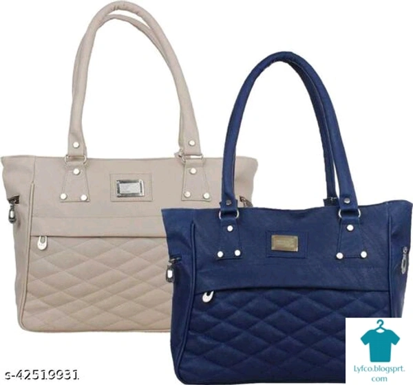 Product Name: *Trendy Attractive Women Handbags*Material: PUNo. of Compartments: 2Pattern: SolidType: Shoulder bagMultipack: 2 - Free size
