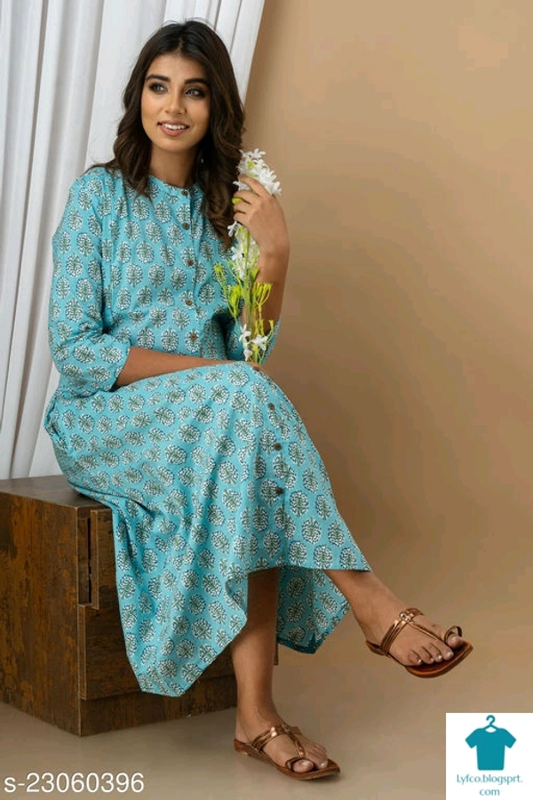 Catalog Name:*Aishani Drishya Kurtis*Fabric: CottonSleeve Length: Three-Quarter SleevesPattern: PrintedCombo of: Single - M