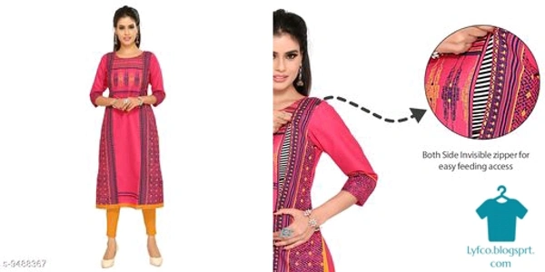 Catalog Name:*Chitrarekha Attractive Maternity and Feeding Kurtis*Fabric: CottonBottomwear Fabric: No BottomwearBottom Type: No BottomwearSleeve Length: Three-Quarter SleevesStitch Type: StitchedFit/ Shape: A-linePattern: PrintedCombo of: Single - XxXL