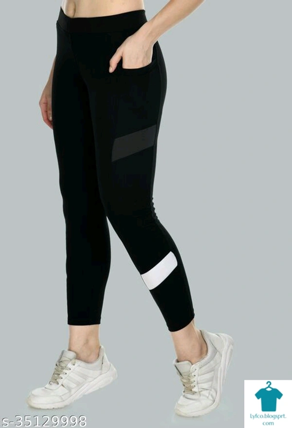 Catalog Name:*Women Self-Design Black Yoga Pants*Fabric: NylonPattern: SolidMultipack: 1 - 28
