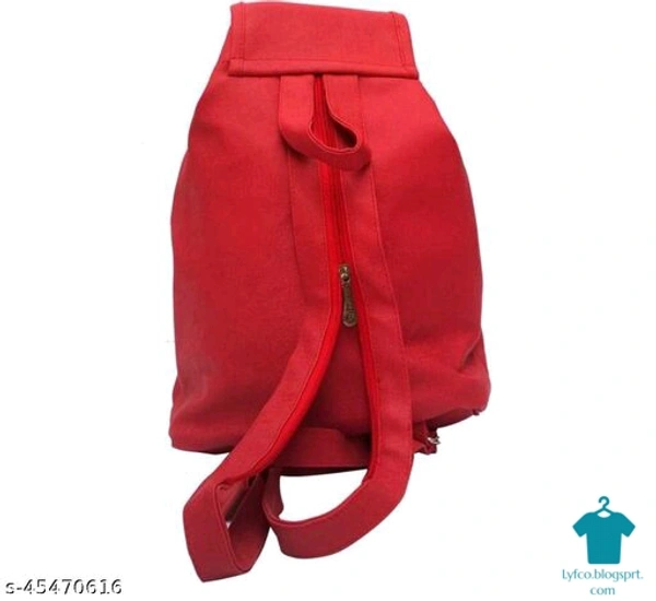Catalog Name:*Voguish Fancy Women Backpacks*Material: Faux Leather/LeatheretteNo. of Compartments: 1Pattern: SolidMultipack: 1 - Free size