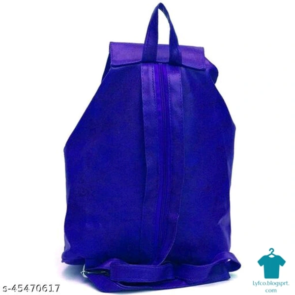 Catalog Name:*Voguish Fancy Women Backpacks*Material: Faux Leather/LeatheretteNo. of Compartments: 1Pattern: SolidMultipack: 1 - Free size