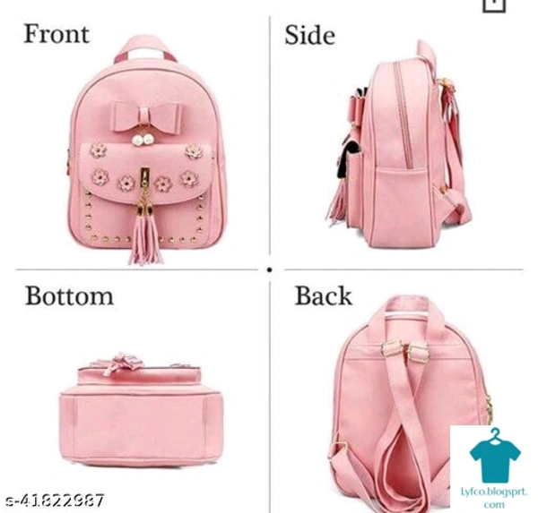 Catalog Name:*Trendy Stylish Women Backpacks*Material: Faux Leather/LeatheretteNo. of Compartments: 1Pattern: EmbellishedMultipack: 1 - Free size