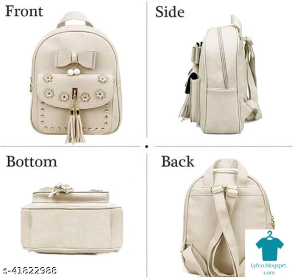 Catalog Name:*Trendy Stylish Women Backpacks*Material: Faux Leather/LeatheretteNo. of Compartments: 1Pattern: EmbellishedMultipack: 1 - Free size