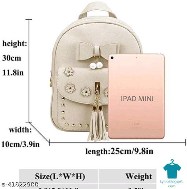 Catalog Name:*Trendy Stylish Women Backpacks*Material: Faux Leather/LeatheretteNo. of Compartments: 1Pattern: EmbellishedMultipack: 1 - Free size