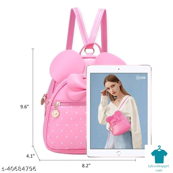 Catalog Name:*Elite Fashionable Women Backpacks*Material: PUNo. of Compartments: 2Pattern: Checked,AppliqueMultipack: 1 - Free size
