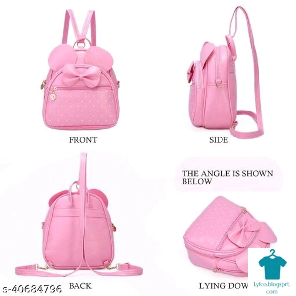 Catalog Name:*Elite Fashionable Women Backpacks*Material: PUNo. of Compartments: 2Pattern: Checked,AppliqueMultipack: 1 - Free size